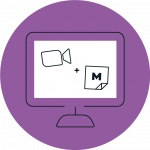 Purple icon showing a desktop computer with Zoom and Mural icons on the screen