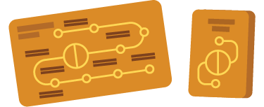 An orange map and guidebook.